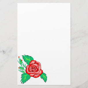 Red Rose Stationery Briefpapier
