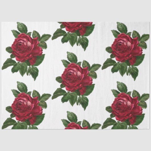 Red Rose Steampunk Serie Ontwerp 10 Tissuepapier (Voorkant)