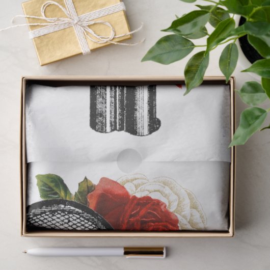 Red Rose Steampunk Series Design 1 Tissuepapier (Geschenk)