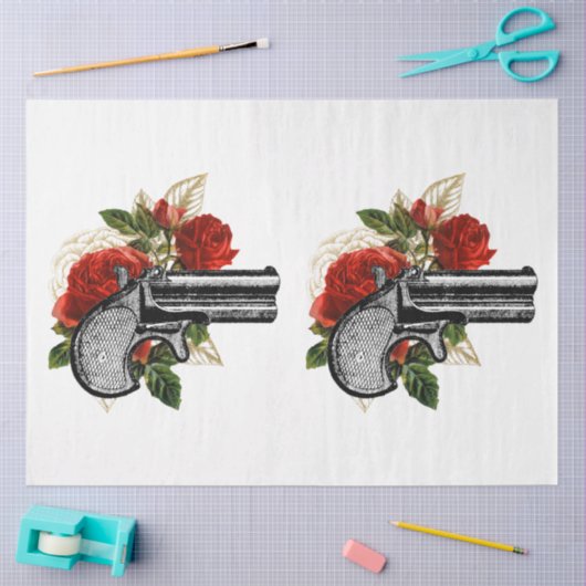 Red Rose Steampunk Series Design 1 Tissuepapier (Craft)