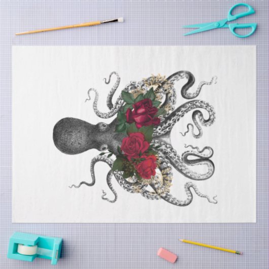 Red Rose Steampunk Series Design 20 Tissuepapier (Craft)