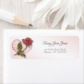 Red Rose & Stem Floral Fotografie Valentijn Etiket (Insitu)