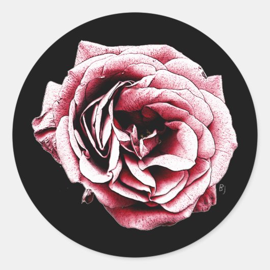 Red Rose - Sticker (Voorkant)