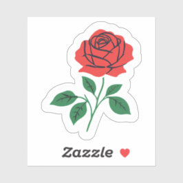 Red Rose Sticker