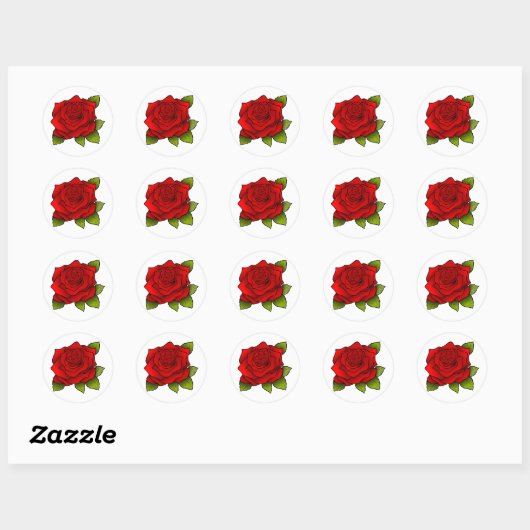 Red Rose Sticker (Vel)