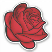 Red Rose. Sticker (Voorkant)