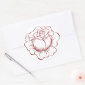 Red Rose Sticker en Envelope Seal (Envelop)