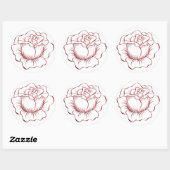 Red Rose Sticker en Envelope Seal (Vel)