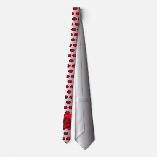 Red Rose Stropdas (Achterkant)