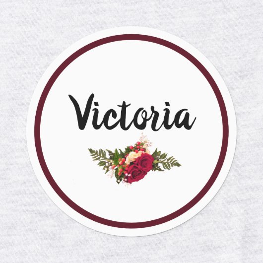 Red Rose Swagger Labels (Design 1)