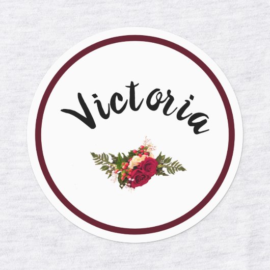 Red Rose Swagger Labels (Design 2)