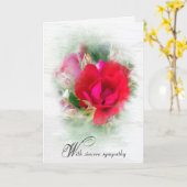Red Rose Sympathy Card Kaart (Gele Bloem)
