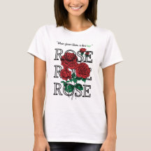 Red Rose T-shirt | Bloem T-shirt | Hope Roos