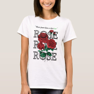 Red Rose T-shirt   Bloem T-shirt   Hope Roos