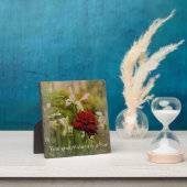 Red Rose Tabletop Plaque met Easel Fotoplaat (Insitu)