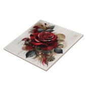 Red Rose Tegeltje (Zijkant)