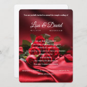 Red Rose Temple bruiloft & receptie uitnodigen Kaart (Voorkant / Achterkant)