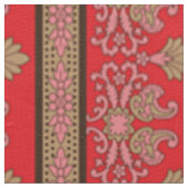 Red Rose Textile | Paisley Floral Stof Print (Close Up)