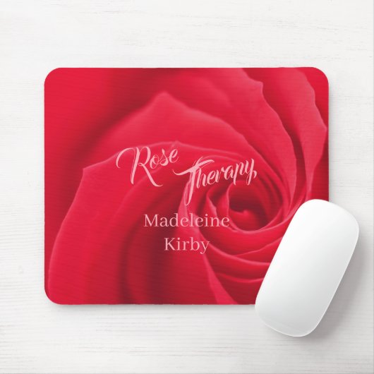Red Rose Therapy Opaque Personalized Muismat (Met muis)