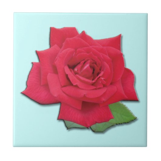 Red Rose Tile Tegeltje (Voorkant)