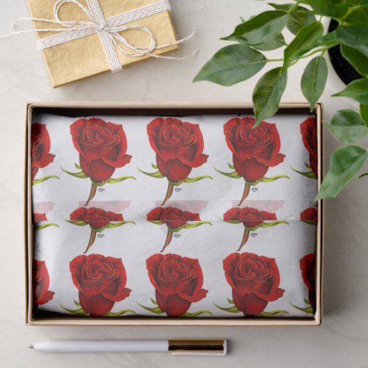 Red Rose Tissue Tissuepapier (Geschenk)