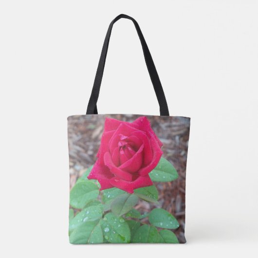 Red Rose Tote Bag (Achterkant)