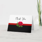 Red Rose Trendy bedankkaarten Bedankkaart (Voorkant)