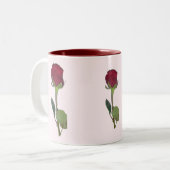 Red Rose Tweekleurige Koffiemok (Voorkant links)
