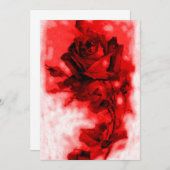 Red Rose uitnodiging / aankondiging (Voorkant / Achterkant)