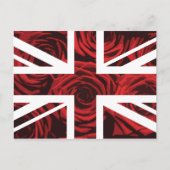 Red Rose Union Jack British (UK) Flag Briefkaart (Voorkant)