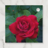 Red Rose Up Close Bedankjes Labels (Achterkant)