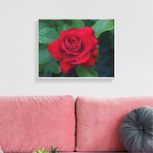 Red Rose Up Close Canvas Afdruk (Insitu (Woonkamer))