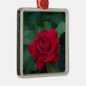 Red Rose Up Close Metalen Ornament (Rechts)