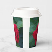 Red Rose Up Close Papieren Bekers (Rechts)