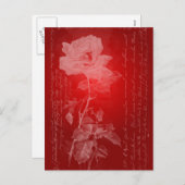 Red Rose Valentijn Feestdagenkaart (Voorkant / Achterkant)