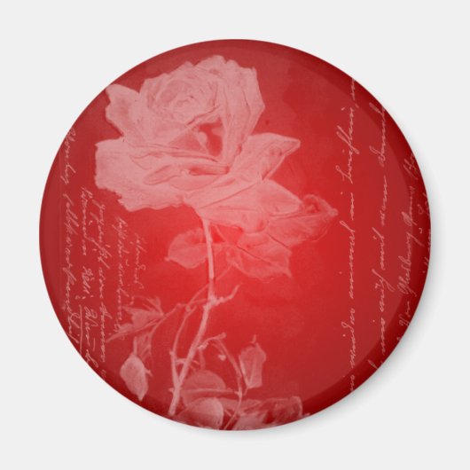 Red Rose Valentijn Magneet (Voorkant)