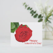 Red Rose Valentijnsdag Briefkaart (Staand voorkant)