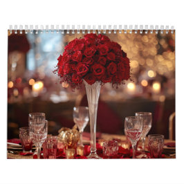 Red Rose Valentine Romantic Wall Desk   Kalender
