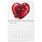 Red Rose Valentine Romantic Wall Desk   Kalender (Jan 2027)
