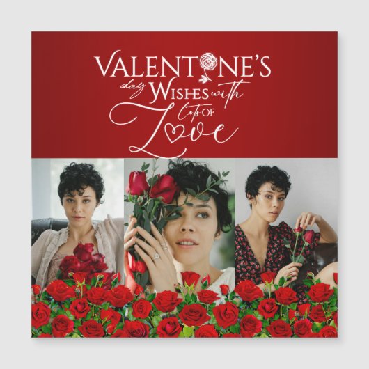 Red Rose Valentine’s Day Photo Collage (Voorkant)