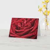 Red Rose Velvet Petals Flower Art Note Kaart (Gele Bloem)