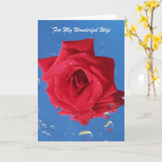 Red Rose "Verjaardag Kaart voor Vrouw" (Gele Bloem)