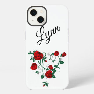 Red Rose Vine Apple iPhone 13, hard 13 Hoesje