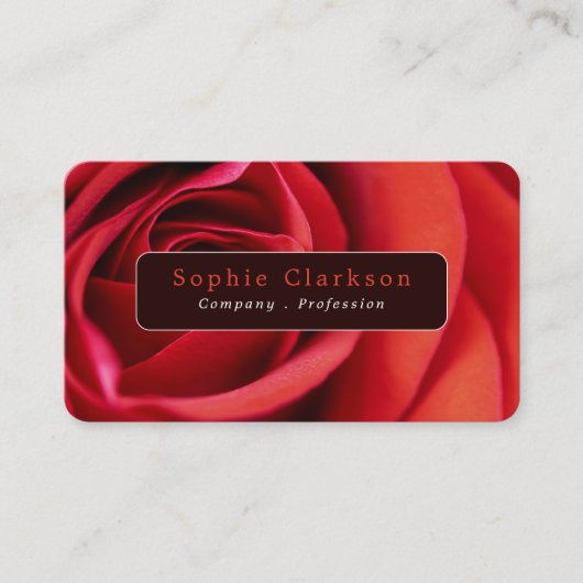 Red Rose Visitekaartje (Voorkant)