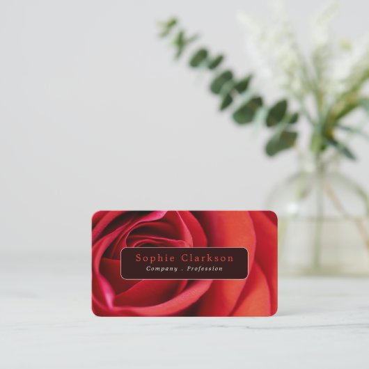 Red Rose Visitekaartje (Staand voorkant)