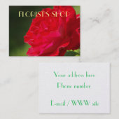 Red Rose - visitekaartje (Voorkant / Achterkant)