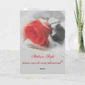 Red Rose - voor je kaart (Achterkant)