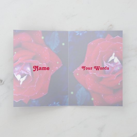 Red Rose voor jou Kaart (Binnen)