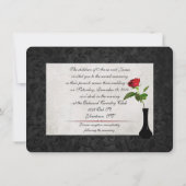 Red Rose Vow Renewal Invite Kaart (Achterkant)