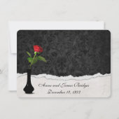 Red Rose Vow Renewal Invite Kaart (Voorkant)
